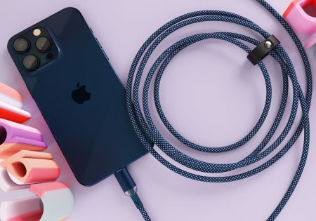 Дата-кабель VLP Diamond Cable USB C - USB C, 1.2м, темно-серый
