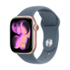 Apple Watch Series 11, 46 мм корпус из алюминия цвета «Rose Gold», ремешок Sport Band цвета «Anchor Blue»