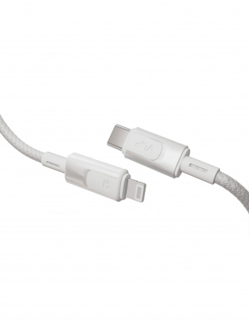 Дата-кабель VLP Force Line 30W USB-C + Lightning, 1.2m, белый