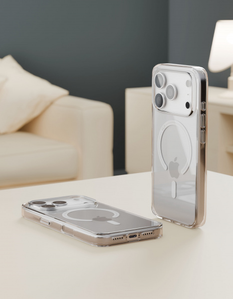 Чехол защитный VLP Diamond Case с MagSafe для iPhone 17 Pro, прозрачный