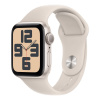 Apple Watch SE (2024), 44 мм корпус из алюминия цвета «сияющая звезда», спортивный ремешок «Starlight»