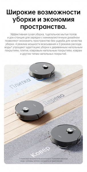Робот-пылесос Xiaomi Dreame L10s Pro Robot Vacuum Cleaner Черный