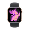 Apple Watch Series 11, 46 мм корпус из алюминия цвета «Rose Gold», ремешок Sport Band цвета «Black»
