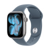 Apple Watch Series 11, 46 мм корпус из алюминия цвета «Space Gray», ремешок Sport Band цвета «Anchor Blue»