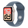 Apple Watch SE 3 (2025), 44 мм корпус из алюминия цвета «Starlight», ремешок Sport Band цвета «Anchor Blue»