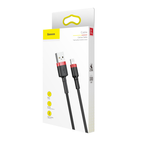Кабель Baseus Cafule USB-Lightning 2.4A 1м (CATKLF-B19)