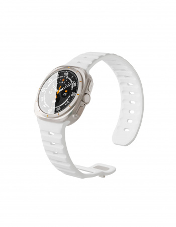 Ремешок силиконовый VLP Pulse Band для Samsung Watch Ultra 47 мм, белый
