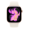 Apple Watch Series 11, 46 мм корпус из алюминия цвета «Rose Gold», ремешок Sport Band цвета «Starlight»