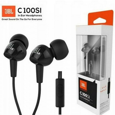 Проводные наушники JBL C100i чёрные