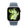 Apple Watch Series 11, 46 мм корпус из алюминия цвета «Silver», ремешок Sport Band цвета «Anchor Blue»