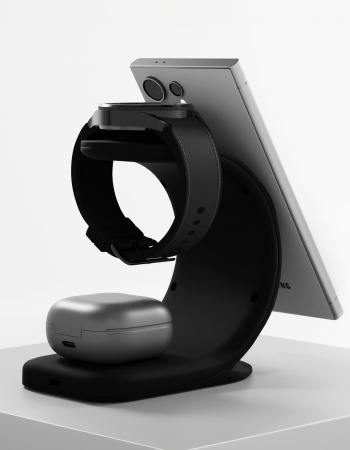 Беспроводное зарядное устройство VLP Powerstand 3in1 для Samsung, черное