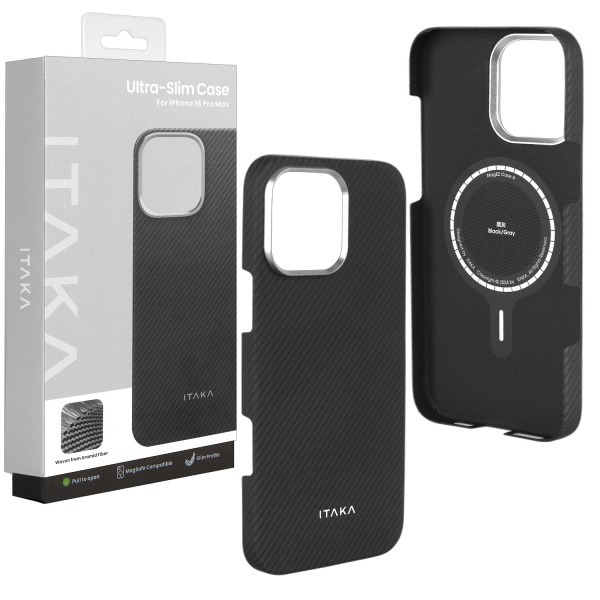 Чехол PITAKA Ultra-Slim Case Black/Gray для iPhone 16 Pro Max