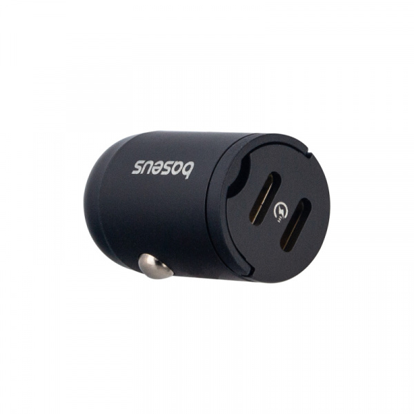 Переходник АЗУ Baseus на 2 Type-C 30W C00035001121-03 черный
