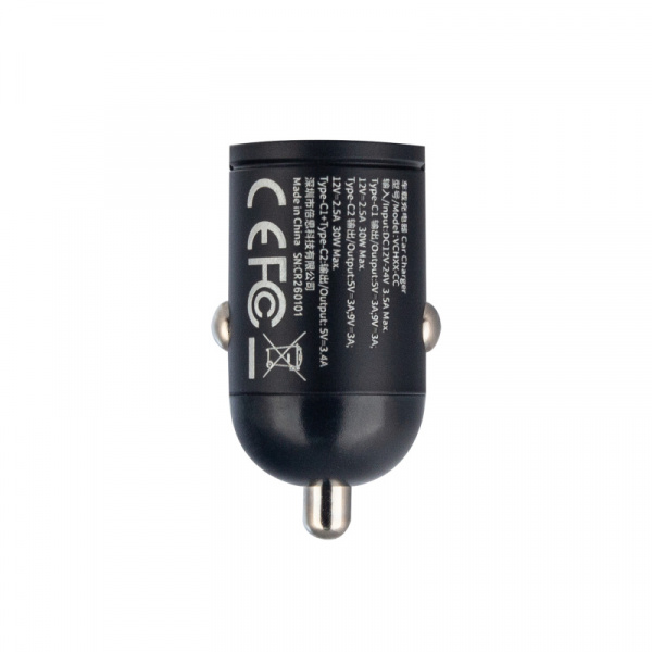 Переходник АЗУ Baseus на 2 Type-C 30W C00035001121-03 черный