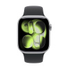 Apple Watch Series 11, 42 мм корпус из алюминия цвета «Silver», ремешок Sport Band цвета «Black»