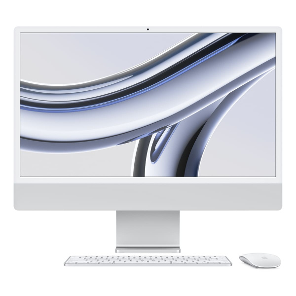 Apple iMac 24" (M3, 8C CPU, 10C GPU, 2023) Retina 4,5K, 8 Гб, 512 Гб (MQRK3) Серебристый
