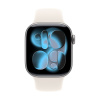 Apple Watch Series 11, 42 мм корпус из алюминия цвета «Space Gray», ремешок Sport Band цвета «Starlight»