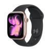 Apple Watch Series 11, 46 мм корпус из алюминия цвета «Rose Gold», ремешок Sport Band цвета «Black»
